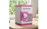 ATM Piggy Bank Secure-Look Piggy Bank with Keypad Electronic Safe with Dial Realistic Sturdy for Children, Playroom, Bedroom