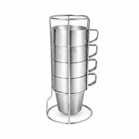 4 Cups Double Insulated Mug Heat-Resistant Stainless Steel Mug Mirror Finish Stainless Steel Cup for Barbecue