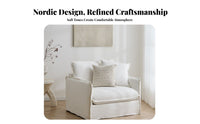 Removable Cover Boucle Accent Chair cleanable Single Sofa Retro Design Indoor Furnishing adaptable for Homeowners, Interior Decorators, Living Room, perusing alcove, Home Office, Reception Area
