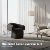 Light Luxury Upholstered Barrel Chair Signature design Indoor Seating Comfortable Modern Design for Homeowners, Adults, Readers, Living Room, Hotel, Lounge Area, Bedroom