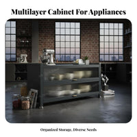Microwave Oven Stand with Storage Multifunctional Microwave Stand with Storage Large Capacity Multi-Layer Kitchen Cabinet for Homeowners, Dining Room