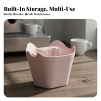 Sturdy ABS Material Espresso Knock Box Easy to Clean Knock Box Tamping Station Compact Size for Coffee Professional S, Kitchen, Home
