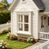 Classic Medieval Dollhouse Window Realistic Design Dollhouse Window