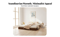 Floating foundation Bed Headboard Bedroom Furniture Low height Mattress Support for Design aficionados, Homeowners, Small Apartment, Guest Room