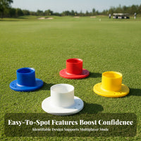 4 Pieces Flat Base Rubber Golf Tee Mounting Holes Park Golf Tee Holder