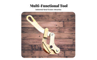 High Load Capacity Steel Wire Rope Tightener Safety Latch Hooks Double Hook Ratchet Puller Anti-Backward Design for Mechanics, Workshop