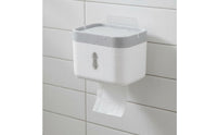 Nordic Design Toilet Paper Holder with Shelf Long-Lasting No Drill Toilet Paper Holder Dustproof Wall Mounted Tissue Box Load Bearing for Kitchen