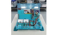 Transparent Blue Electricity Experiment Box Molded Compartments School Physics Laboratory Kit Hinged Lid Physics Experiment Kit Fitted Trays for Laboratory, Classroom