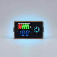 Compact Digital Voltage Meter with Touch Control LED Battery Capacity Indicator Real-Time Battery Voltage Meter Bright for Dashboards