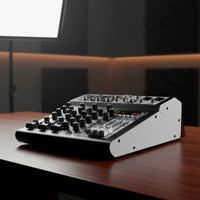 Compact 4-Channel Mixer Portable Sound Mixer with USB Interface 3-Band EQ Mixing Console with Bluetooth Digital for Streamers, Podcasters, Vocalists, Home Studio, Live Broadcasting, Karaoke