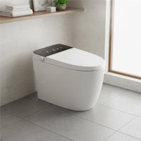 Single-Unit-Piece Toilet Warm Water Automatic Toilet Bathroom Fixture Air Dryer Night Light