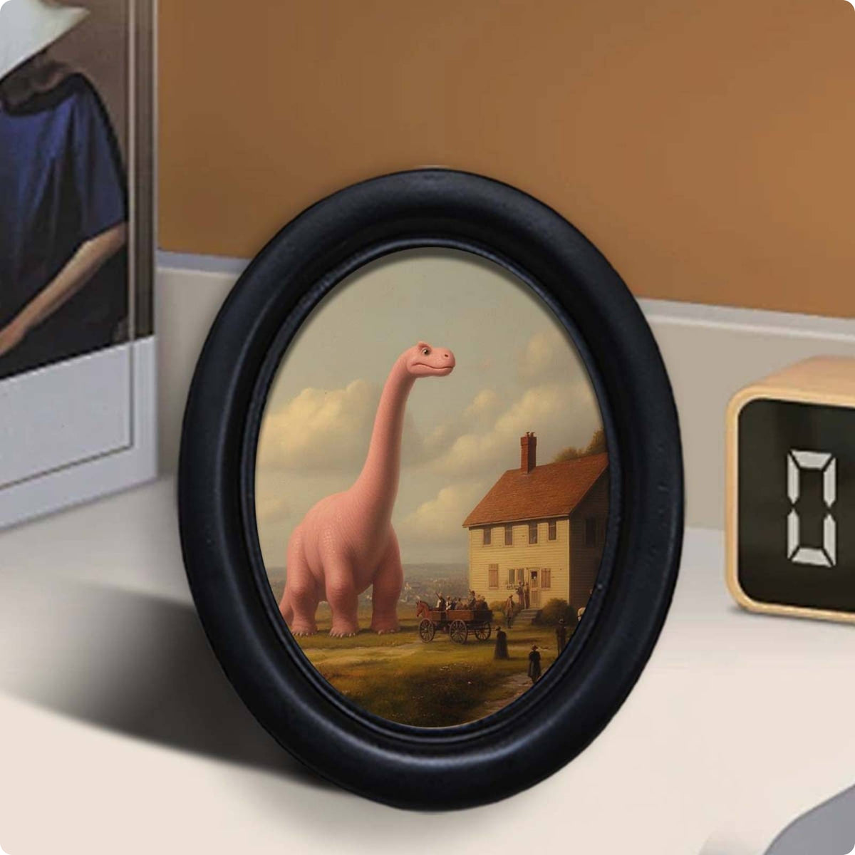 Tabletop Picture Frame Protects Photos Oval Picture Frame Simple Elegant Residential Design Decoration for Desk