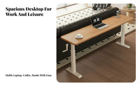 Electric Height Adjustable Desk Space Saving Electric Standing Desk Ergonomic Design Electrically Operated Rising Table for Students