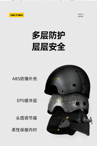 儿童滑雪头盔雪镜滑雪帽女一体式单板装备套装男安全帽护目镜全盔