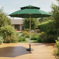 Umbrella with Tilt Tiltable Straight Pole Umbrella Vented for Patio, Backyard, Market Stall