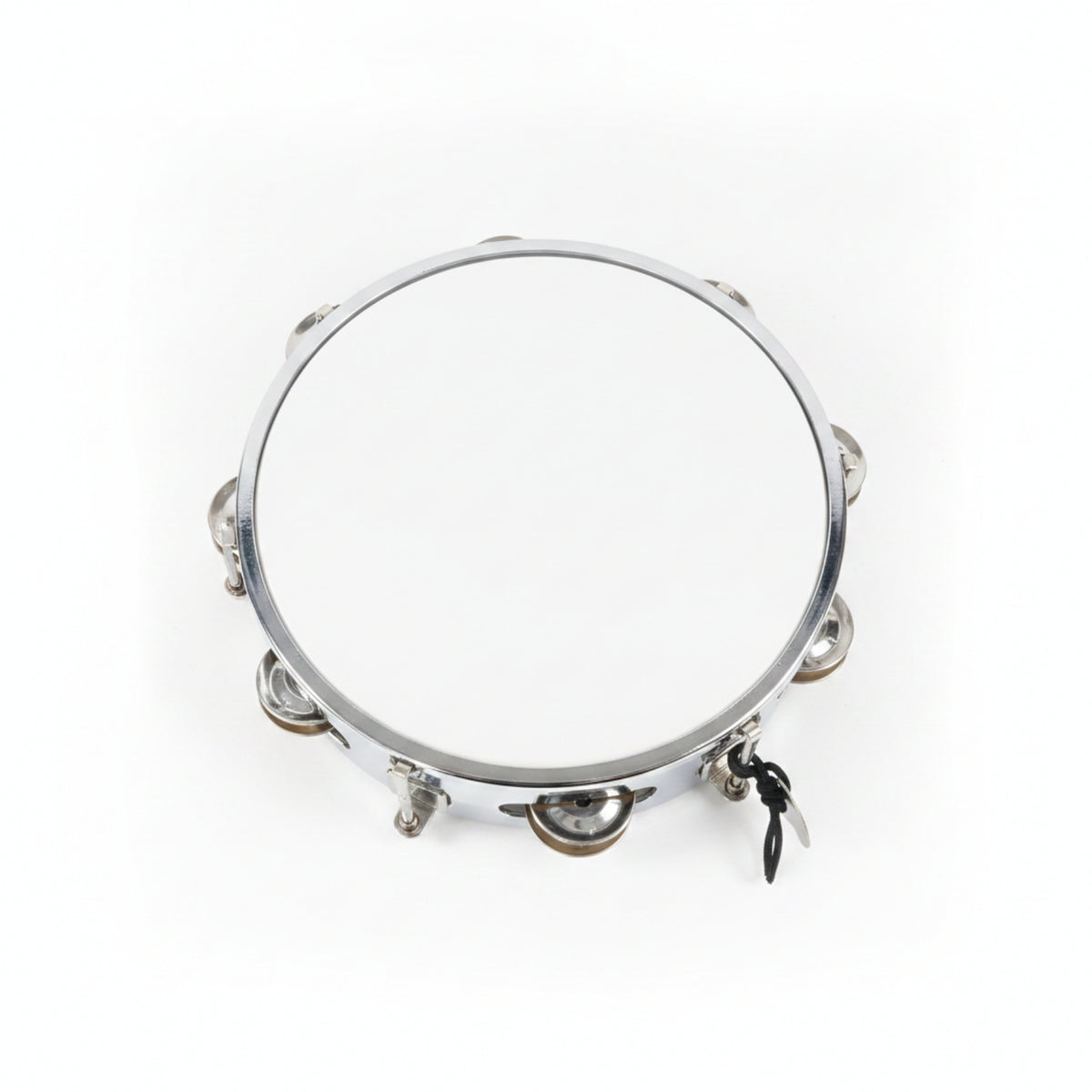 White Round Tambourine Easy to Play Teaching Tambourine