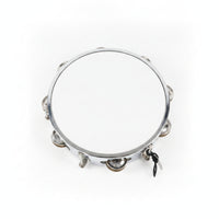 White Round Tambourine Easy to Play Teaching Tambourine