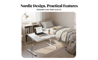 Space-Saving Folding Laptop Table with Device holder adaptable Foldable Bed Tray with beverage Holder Lightweight Lap Desk No Assembly Required for Students, telecommuting Workers, Bedroom, Dorm Room, Home Office, Floor