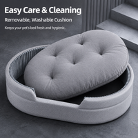 Waterproof Dog Bed, Large Grey Cooling Mat Pet Bed, Indestructible Tear Resistant Polymer for All-Season Use