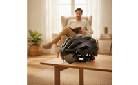 Rechargeable Bike Helmet with Rear Light Vented Cycling Helmet with Light Secure Breathable for Commuters