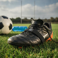 Elastic Shoe Strap with Soccer Symbol Stretch Shoe Upper Fixing Sleeve Slip-Resistant for Athletes, Sports Training
