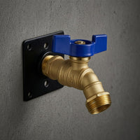 Outdoor Faucet Angled Threaded Outdoor Brass Hose Bibb Compact Plumbing Hardware for Garden