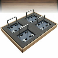 4 Pieces Modification Accessory Crossbar Mounting Clamp Universal Fit Luggage Carrier Fixing Bracket