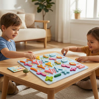 Hands-on Wooden Puzzle with Arabic Numerals Child-Centered Number Puzzle Colorful Educational Board Interactive for Preschoolers