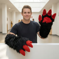 Furry Animal Claw Gloves Soft and Furry Furry Claw Gloves Oversized Creature Paws for Cosplayers, Furries, Cosplay, Conventions, Photoshoots