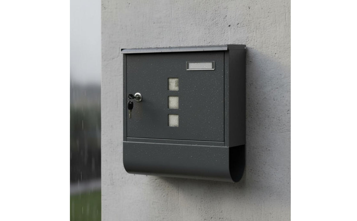 Surface-Mounted Mailbox Large Capacity Wall Mount Mailbox Lockable Outdoor Post Box