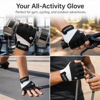 Unisex Half Finger Cycling & Workout Gloves - Shock Absorbing, Non-Slip, Breathable