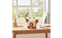 Smooth Wooden Bead Maze Toy Preschool Crab Pull Toy Portable Wooden Bead Maze Classic for Toddlers, Babies, Playroom