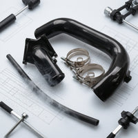 Air Intake Pipe Kit Glossy Black Intake Pipe Kit High Air Delivery for Enthusiasts, Modification