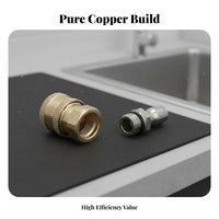 Foam Dispenser Quick Connector Metal Construction Pressure Washer Quick Connect Automatic Connect Adapter for Outdoor Cleaning