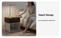 Round Fluted Nightstand Modern design Bedside Cabinet Luxury Aesthetic for Adults