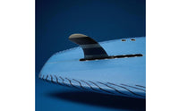 Curved Single Fin Translucent Fiberglass Fin Gray Water Sports Gear