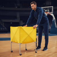 Foldable Ball Cart Foldable Ball Cart Compact Athletic Gear Organizer for Training Field