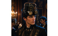 Steampunk Hat with Goggles Costume Top Hat with Goggles Masquerade Headwear for Cosplayers
