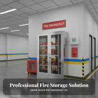 Fire Equipment Storage Cabinet Heavy-Duty Construction Micro Fire Station Cabinet Lockable for Officers, Factories, Warehouses, Industrial Site