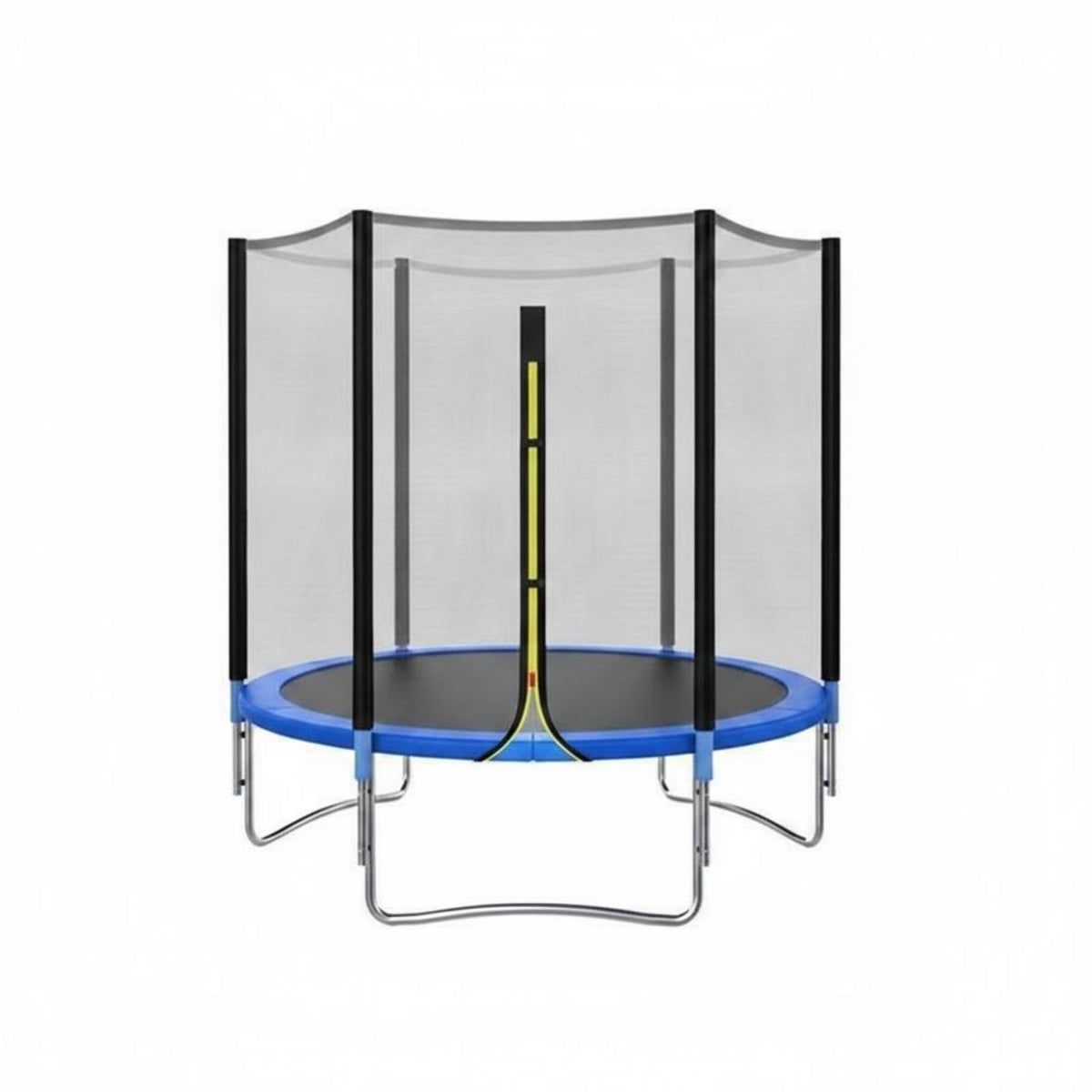 Heavy Duty Large Round Trampoline U-Shaped Legs Trampoline with Safety Enclosure Double Sided Zipper Outdoor Play Equipment for Children, Adults