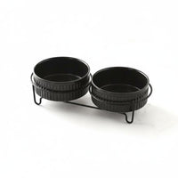 Spill Proof Elevated Double Cat Bowl Detachable Design Elevated Food Water Bowls
