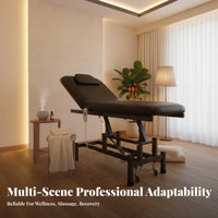 Versatile Convertible Design Electric Massage Bed Controller Control Adjustable Massage Bed Heavy Duty Construction Chiropractic Adjustment Table Quiet Engine for Chiropractors, Physical Therapists, Spa Professionals, Medical Medical Facility
