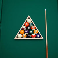 Professional Grade Solid Wood 8-Ball Rack Long-Lasting Pool Ball Triangle Rack Polished Finish Game Room Equipment Universal Fit for Bar