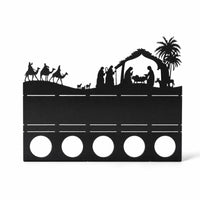 Silhouette Candle Holder Rectangular Base Tabletop Tealight Holder Decorative Candle Stand Compact Size Table Centerpiece