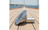 Saltwater-Resistant Marine Drain Fitting with Flange Angled Boat Drain Fitting Slim Hardware Easy to Clean for Yachts