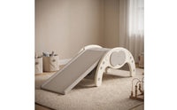 Child-Safe Climbing Arch with Mat Compact Climbing Frame with Slide Long-Lasting Wooden Play Gym Easy to Assemble for Toddlers, Living Room