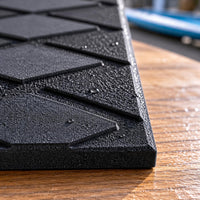 4 Pieces Black Surfboard Anti-Slip Mat Geometric-patternPattern Surfboard Traction Pad Textured Board-Riding Grip Strips Rectangular