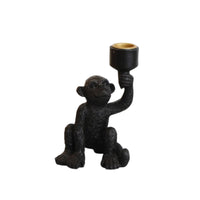 Textured Monkey Candle Holder Resin Taper Candle Holder Decorative Monkey Candlestick Indoor for Wedding