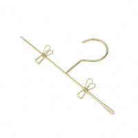 Gold-Colored Doll Clothes Hanger Metal Miniature Clothes Hanger Curved Hook 12 Cm
