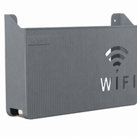 Router Storage Box, Cable Management Box for Router, Drill Wall Mounted WiFi Storage, Vented Cable Organiser Box for Desk